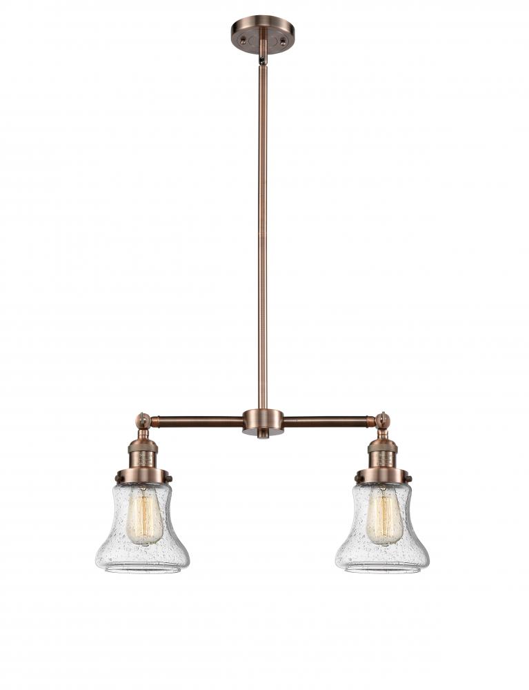 Bellmont - 2 Light - 21 inch - Antique Copper - Stem Hung - Island Light