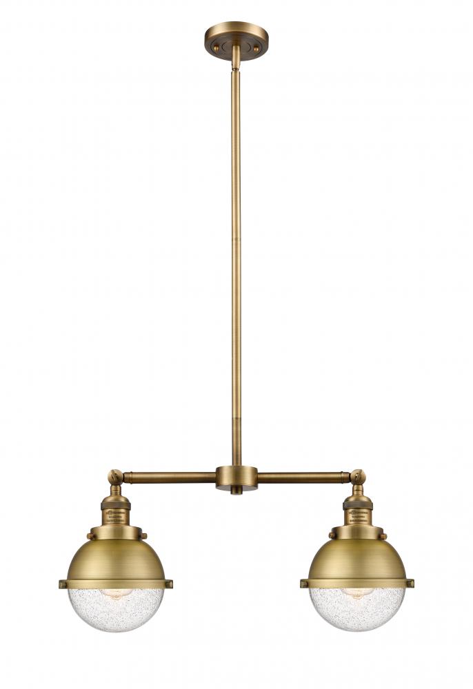 Hampden - 2 Light - 18 inch - Brushed Brass - Stem Hung - Island Light