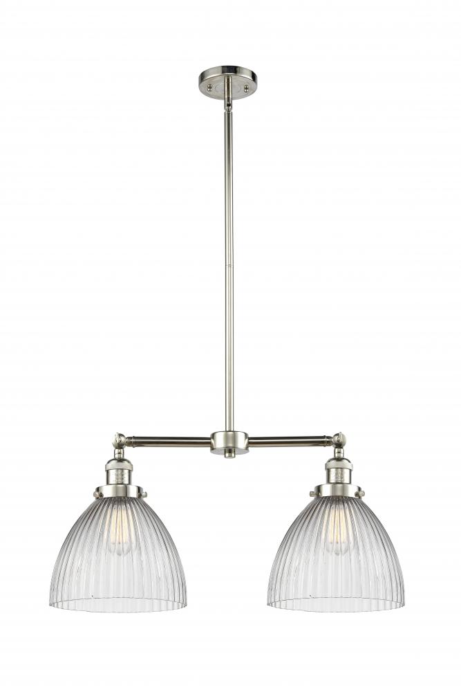 Seneca Falls - 2 Light - 21 inch - Polished Nickel - Stem Hung - Island Light