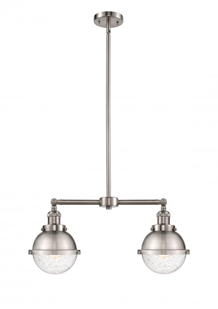 Hampden - 2 Light - 18 inch - Brushed Satin Nickel - Stem Hung - Island Light