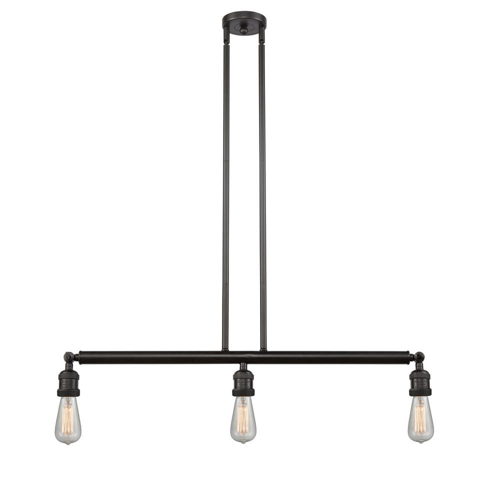 Bare Bulb - 3 Light - 38 inch - Oil Rubbed Bronze - Stem Hung - Island Light