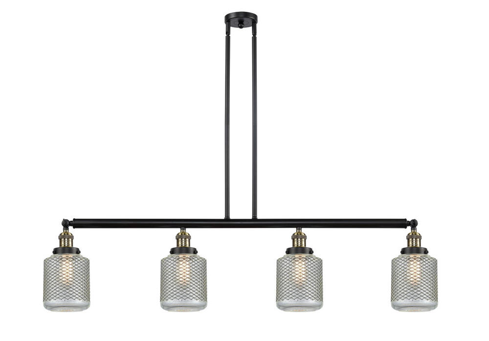 Stanton - 4 Light - 51 inch - Black Antique Brass - Stem Hung - Island Light