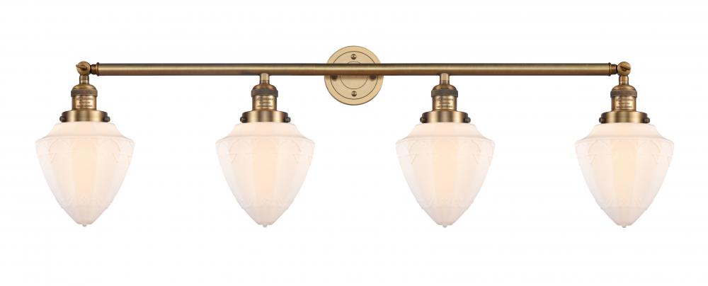 Bullet - 4 Light - 46 inch - Brushed Brass - Bath Vanity Light