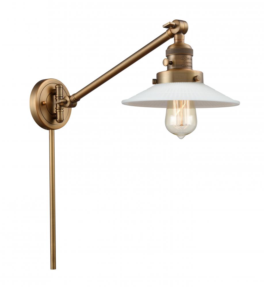 Halophane - 1 Light - 9 inch - Brushed Brass - Swing Arm