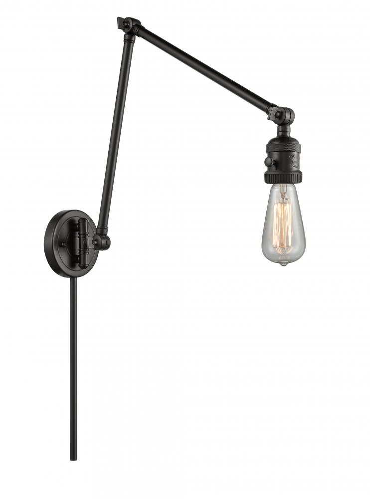 Bare Bulb - 1 Light - 5 inch - Matte Black - Swing Arm