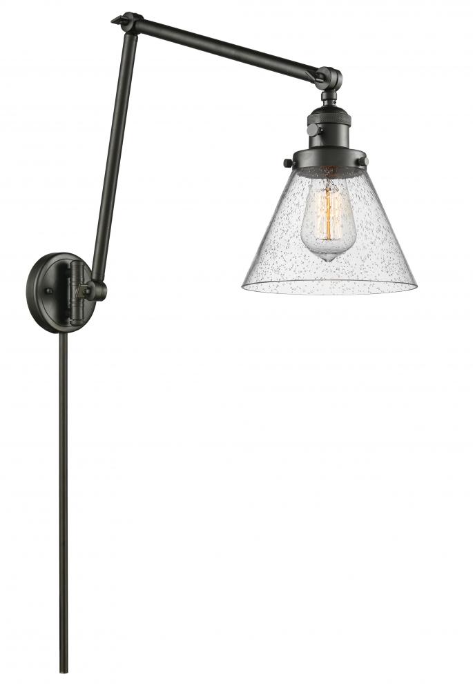 Cone - 1 Light - 8 inch - Oil Rubbed Bronze - Swing Arm