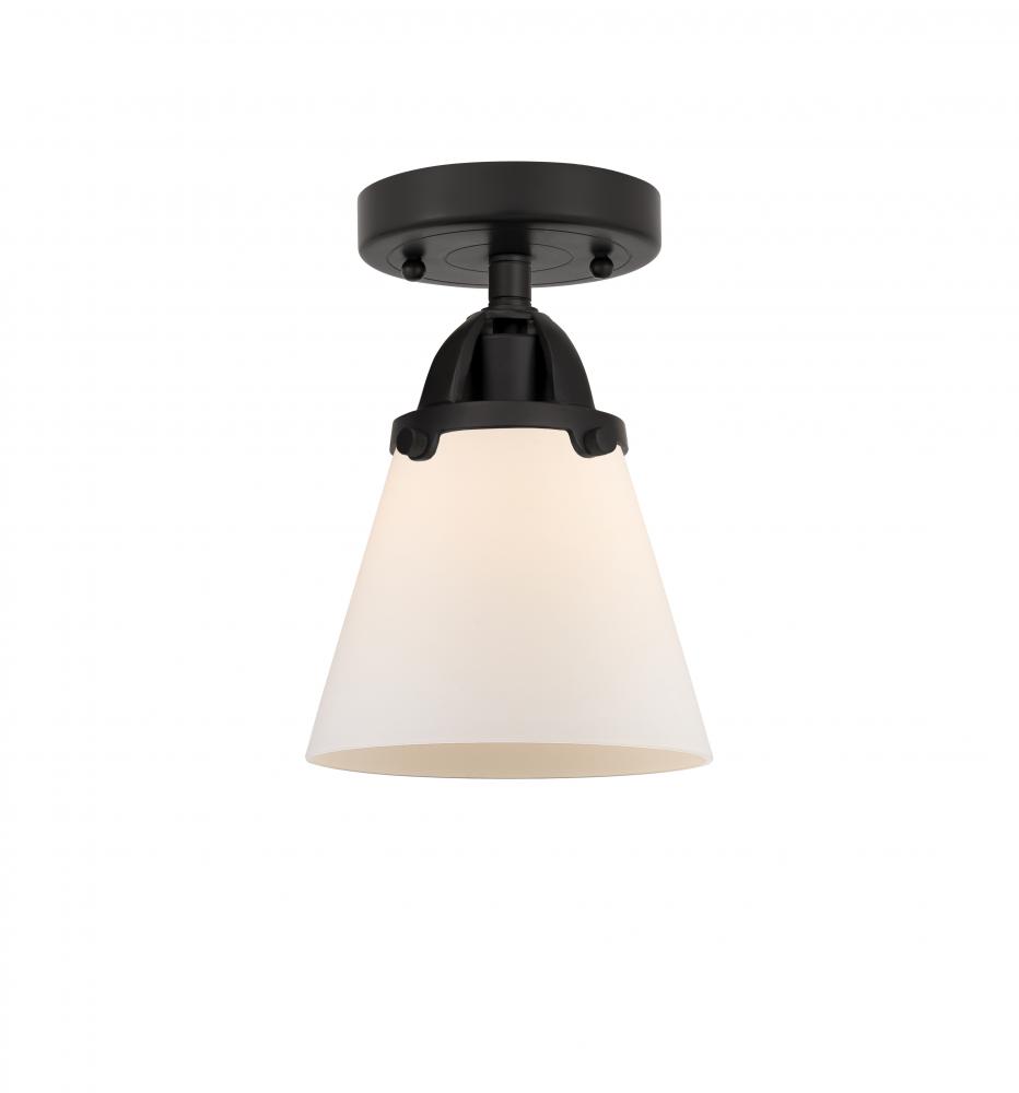 Cone - 1 Light - 6 inch - Matte Black - Semi-Flush Mount