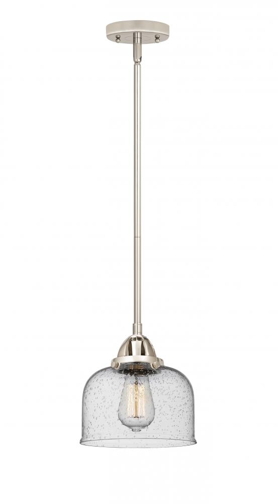 Bell - 1 Light - 8 inch - Polished Nickel - Cord hung - Mini Pendant