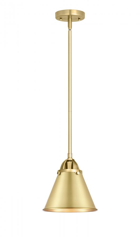 Appalachian - 1 Light - 8 inch - Satin Gold - Cord hung - Mini Pendant