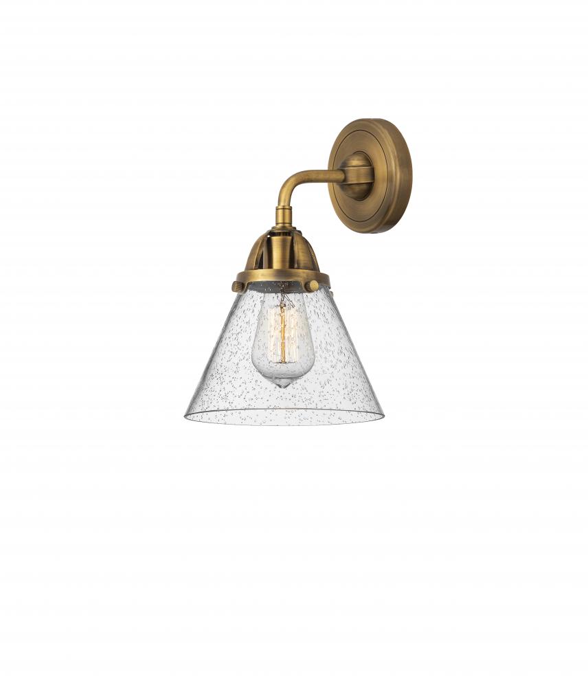 Cone - 1 Light - 8 inch - Brushed Brass - Sconce