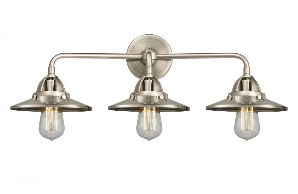 Railroad - 3 Light - 26 inch - Brushed Satin Nickel - Bath Vanity Light