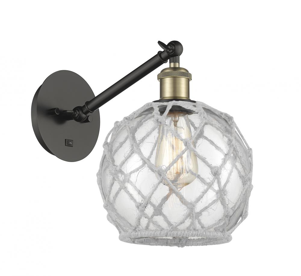 Farmhouse Rope - 1 Light - 8 inch - Black Antique Brass - Sconce