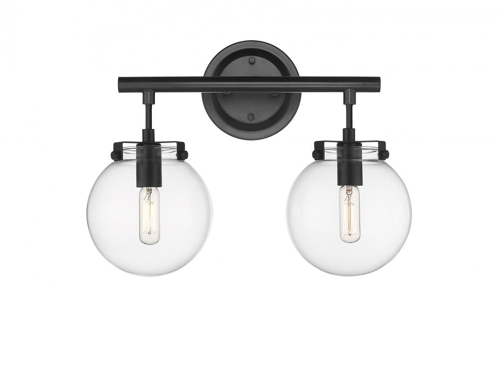 Span - 2 Light - 15 inch - Matte Black - Bath Vanity Light