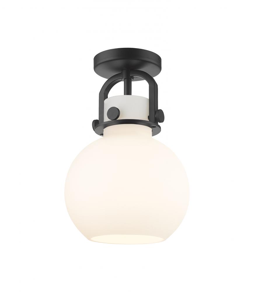 Newton Sphere - 1 Light - 8 inch - Matte Black - Flush Mount