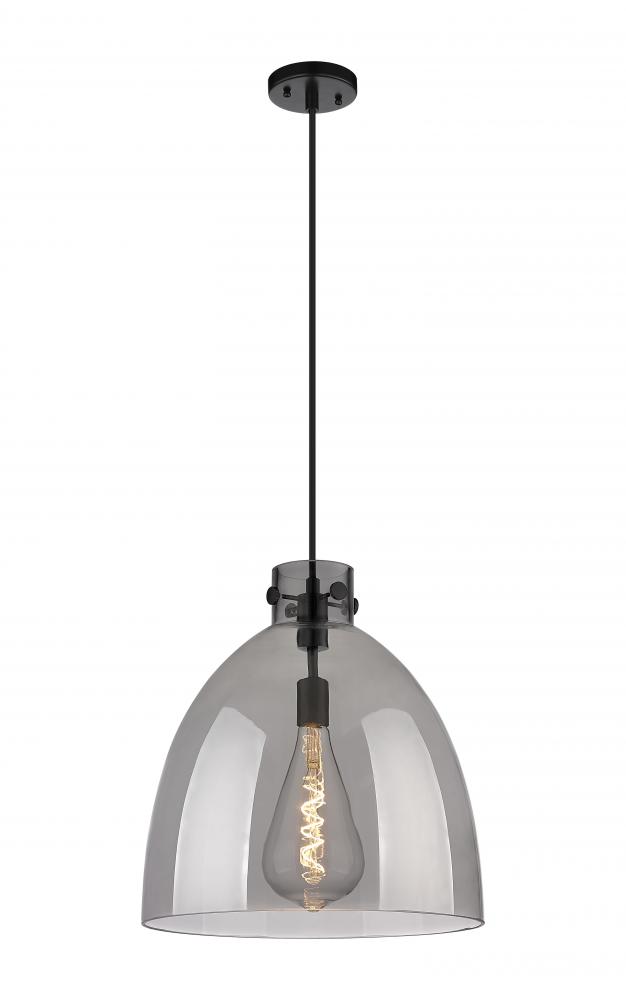 Newton Bell - 1 Light - 16 inch - Matte Black - Cord hung - Pendant