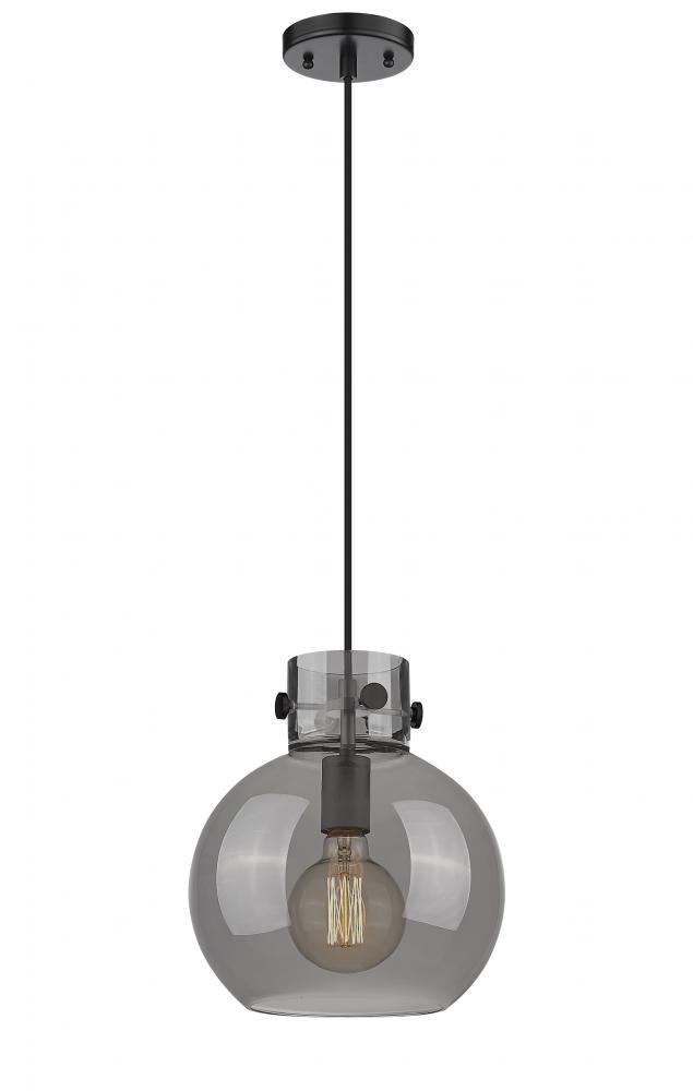 Newton Sphere - 1 Light - 10 inch - Matte Black - Cord hung - Mini Pendant