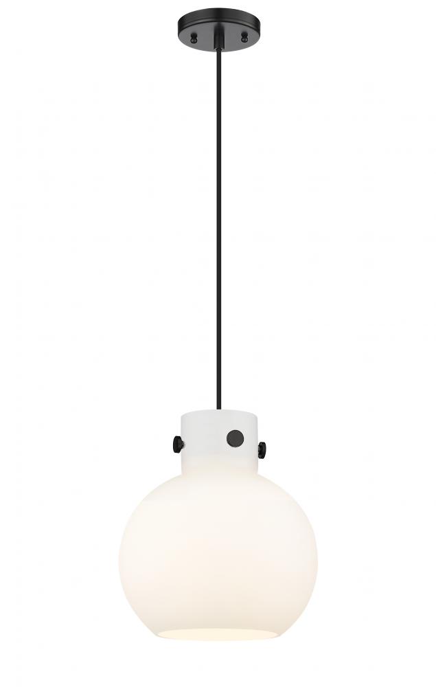 Newton Sphere - 1 Light - 10 inch - Matte Black - Cord hung - Mini Pendant