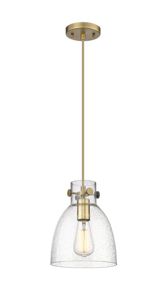 Newton Bell - 1 Light - 8 inch - Brushed Brass - Cord hung - Pendant