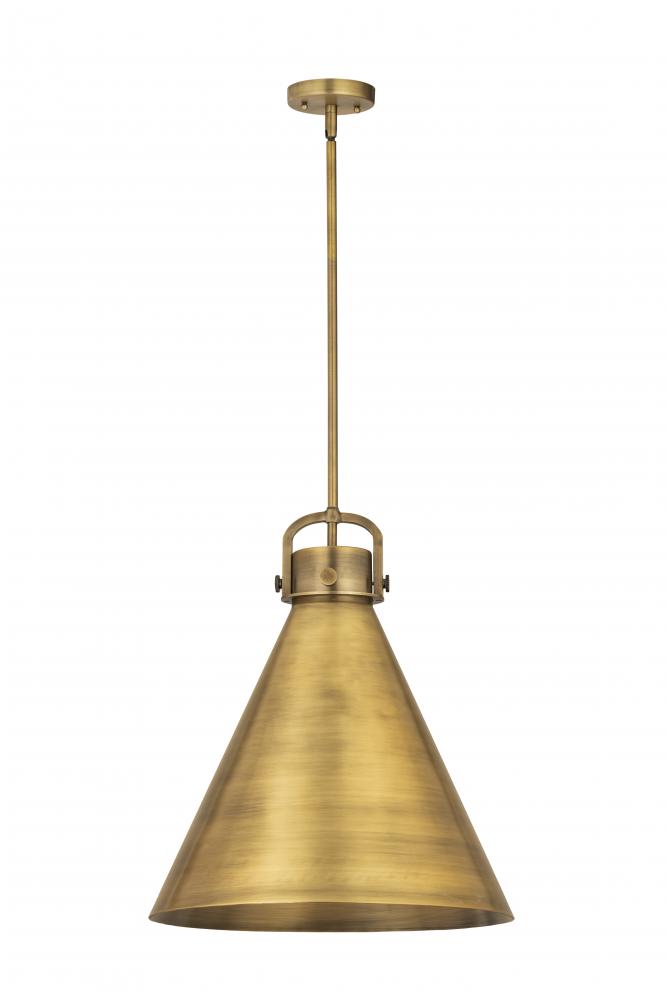 Newton Cone - 1 Light - 18 inch - Polished Nickel - Pendant