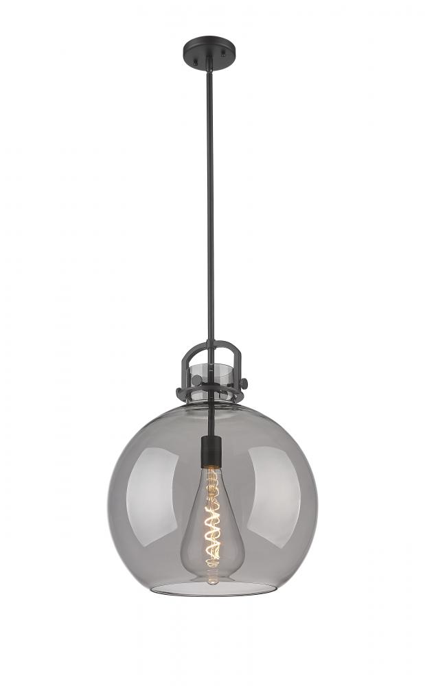 Newton Sphere - 1 Light - 16 inch - Matte Black - Pendant