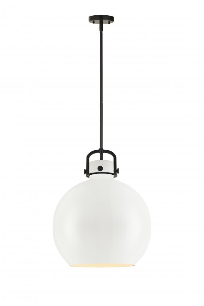 Newton Sphere - 1 Light - 16 inch - Matte Black - Pendant