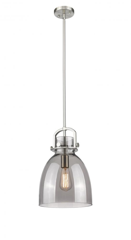 Newton Bell - 1 Light - 10 inch - Satin Nickel - Mini Pendant