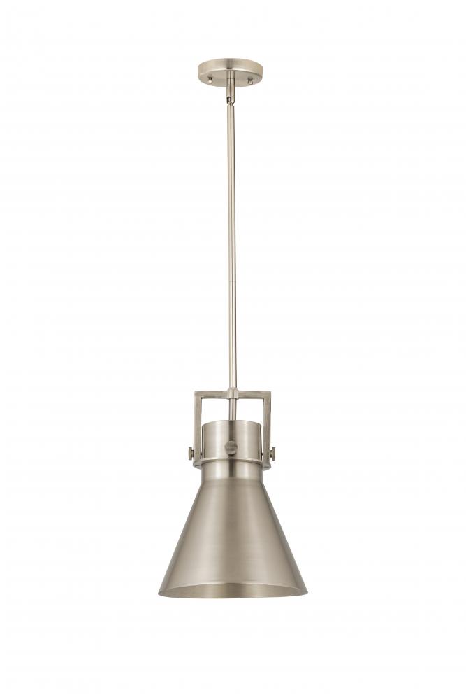 Newton Cone - 1 Light - 10 inch - Brushed Brass - Mini Pendant