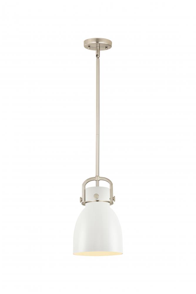 Newton Sphere - 1 Light - 8 inch - Satin Nickel - Mini Pendant