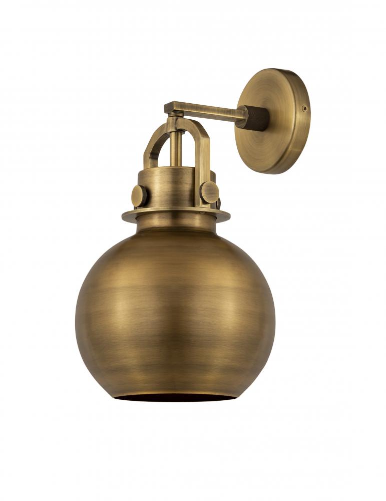 Newton Sphere - 1 Light - 8 inch - Brushed Brass - Sconce