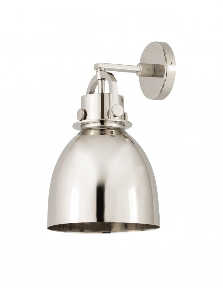 Newton Sphere - 1 Light - 8 inch - Polished Nickel - Sconce