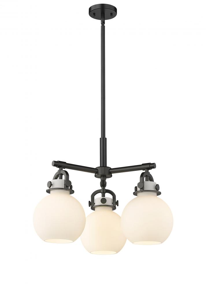 Newton Sphere - 3 Light - 21 inch - Matte Black - Pendant