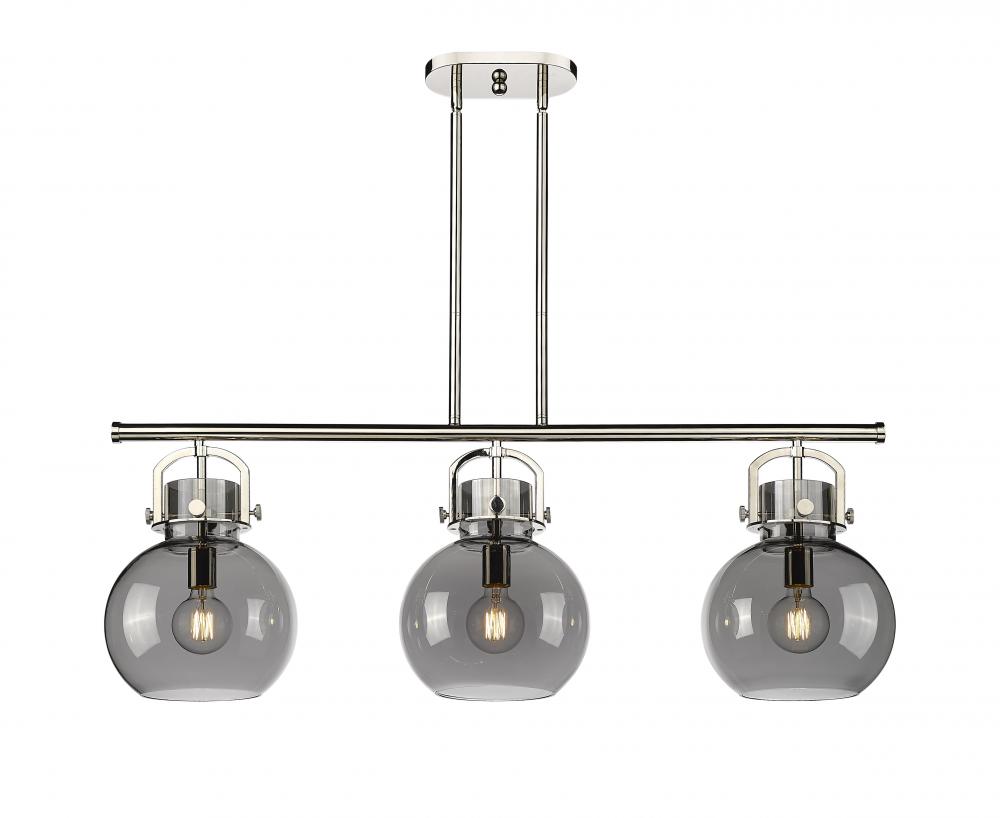 Newton Sphere - 3 Light - 42 inch - Polished Nickel - Island Light