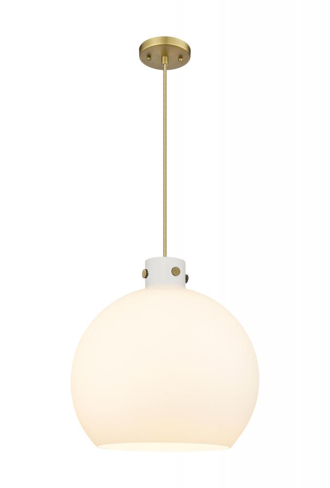 Newton Sphere - 3 Light - 18 inch - Brushed Brass - Cord hung - Pendant