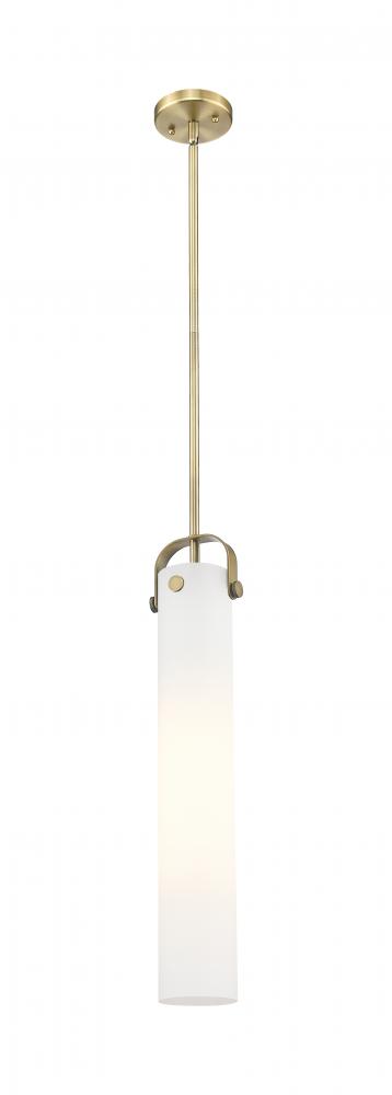 Pilaster - 1 Light - 4 inch Glass - Brushed Brass - Pendant