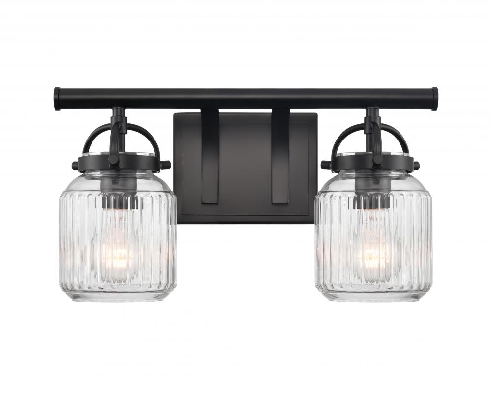 Latreille - 2 Light - 16 inch - Matte Black - Bath Vanity Light