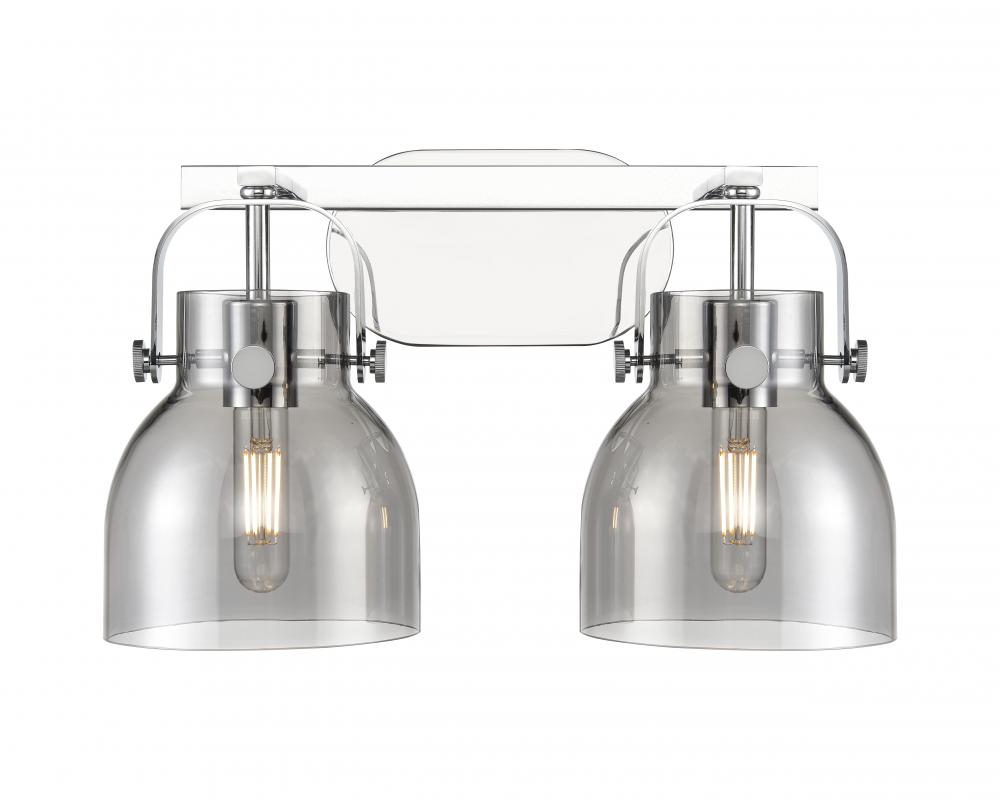 Pilaster II Bell - 2 Light - 17 inch - Polished Chrome - Bath Vanity Light