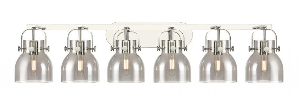 Pilaster II Bell - 6 Light - 46 inch - Polished Nickel - Bath Vanity Light