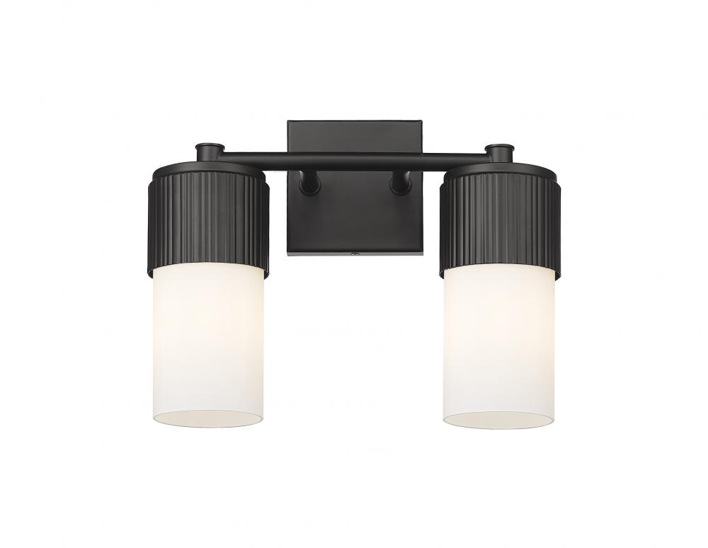 Bolivar - 2 Light - 14 inch - Matte Black - Bath Vanity Light