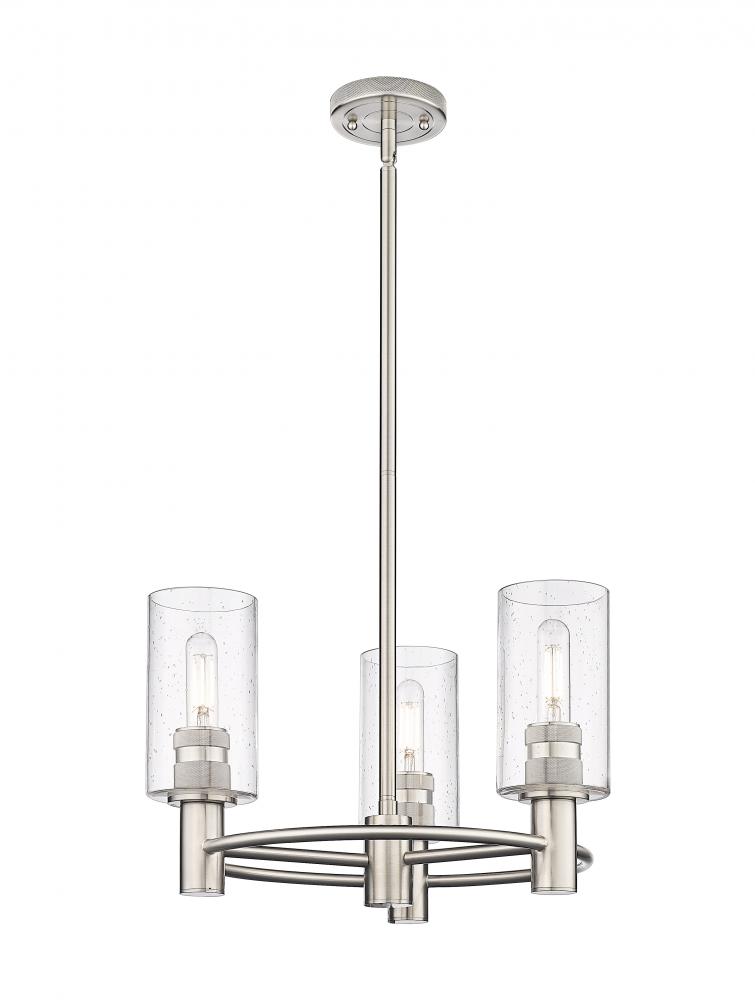 Crown Point - 3 Light - 18 inch - Satin Nickel - Pendant