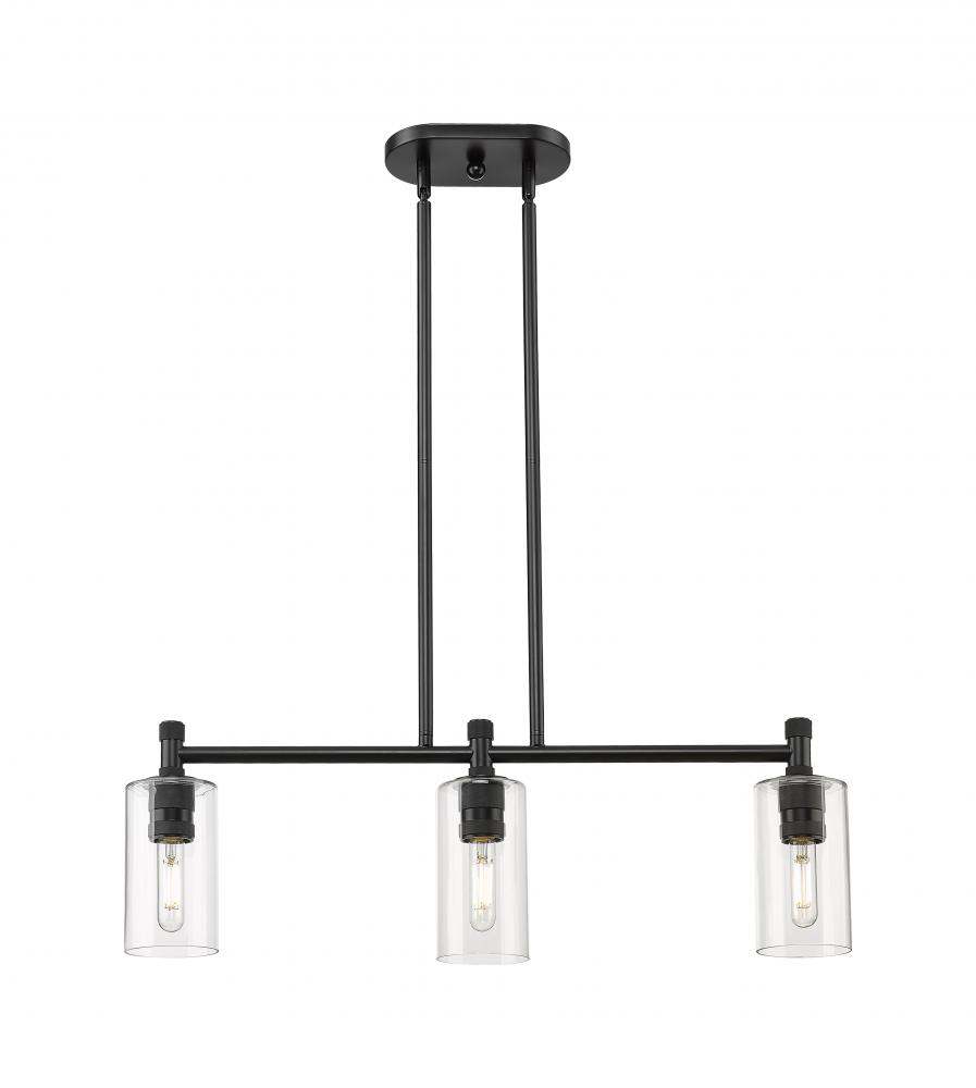 Crown Point - 3 Light - 31 inch - Matte Black - Island Light