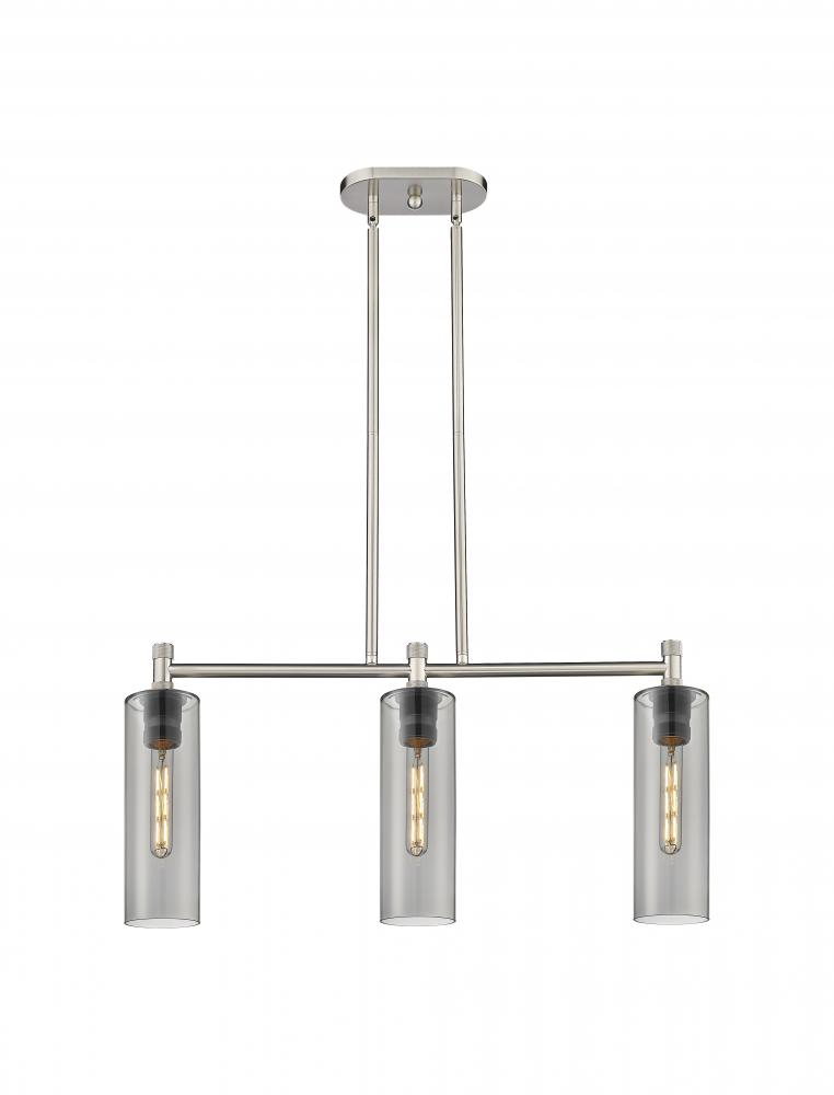 Crown Point - 3 Light - 31 inch - Satin Nickel - Island Light