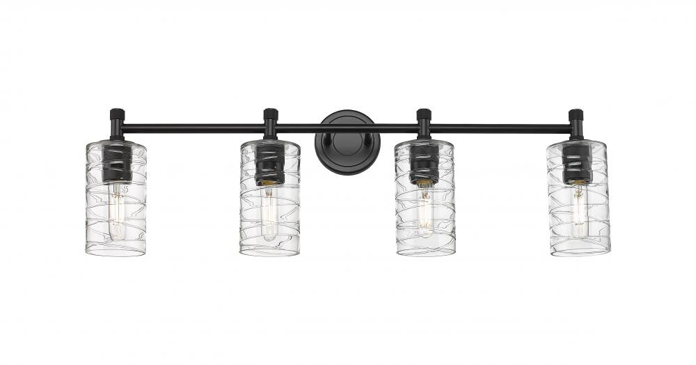 Crown Point - 4 Light - 34 inch - Matte Black - Bath Vanity Light