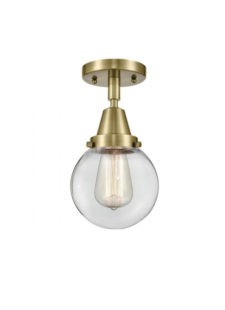 Beacon - 1 Light - 6 inch - Antique Brass - Flush Mount