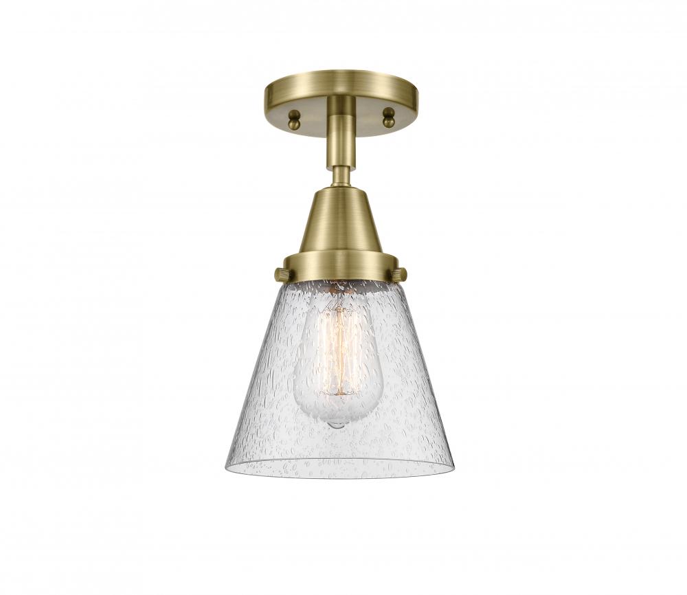 Cone - 1 Light - 6 inch - Antique Brass - Flush Mount