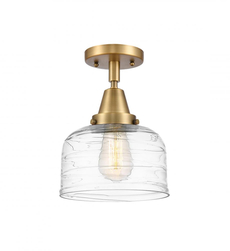 Bell - 1 Light - 8 inch - Brushed Brass - Flush Mount