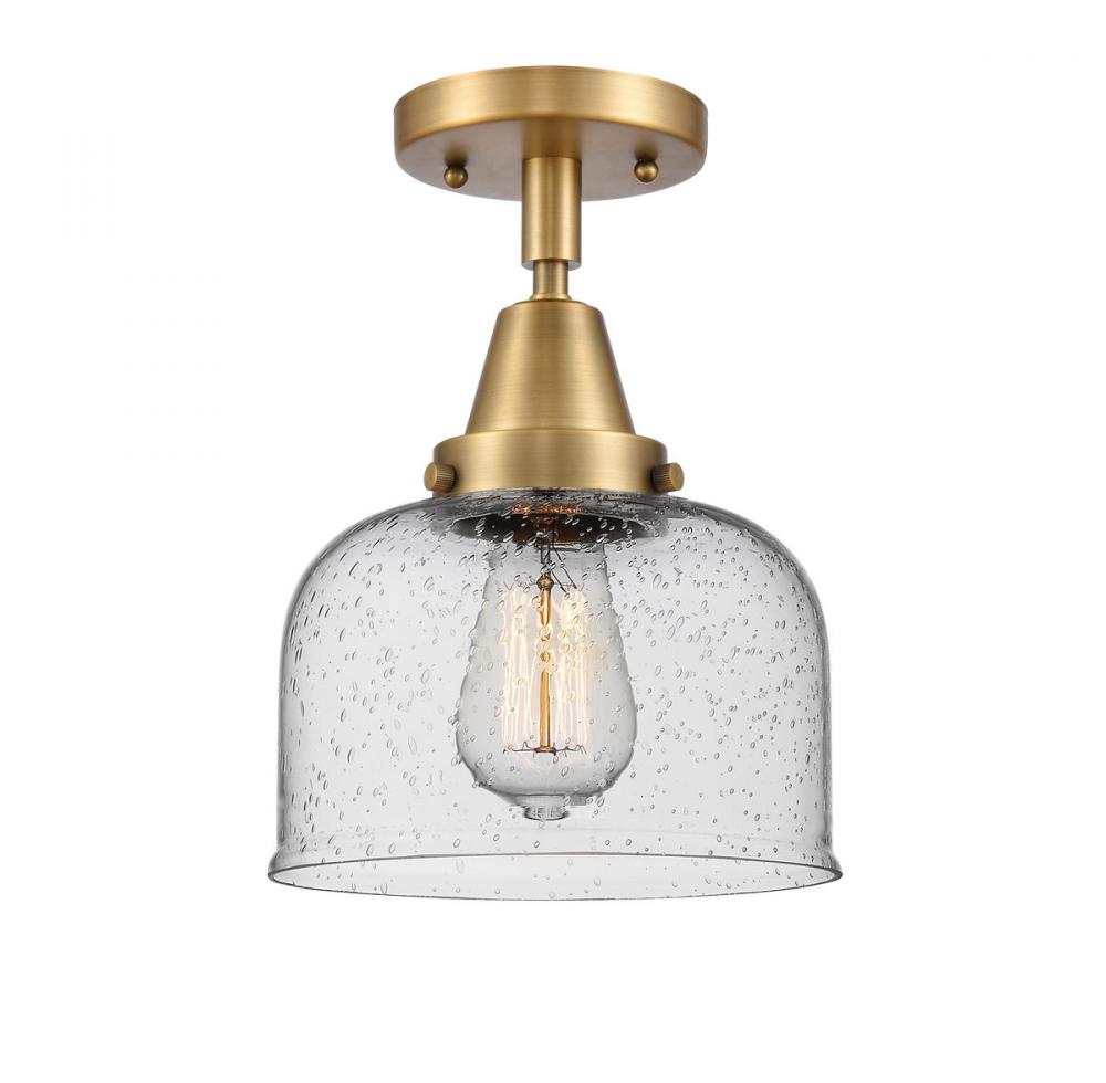 Bell - 1 Light - 8 inch - Brushed Brass - Flush Mount