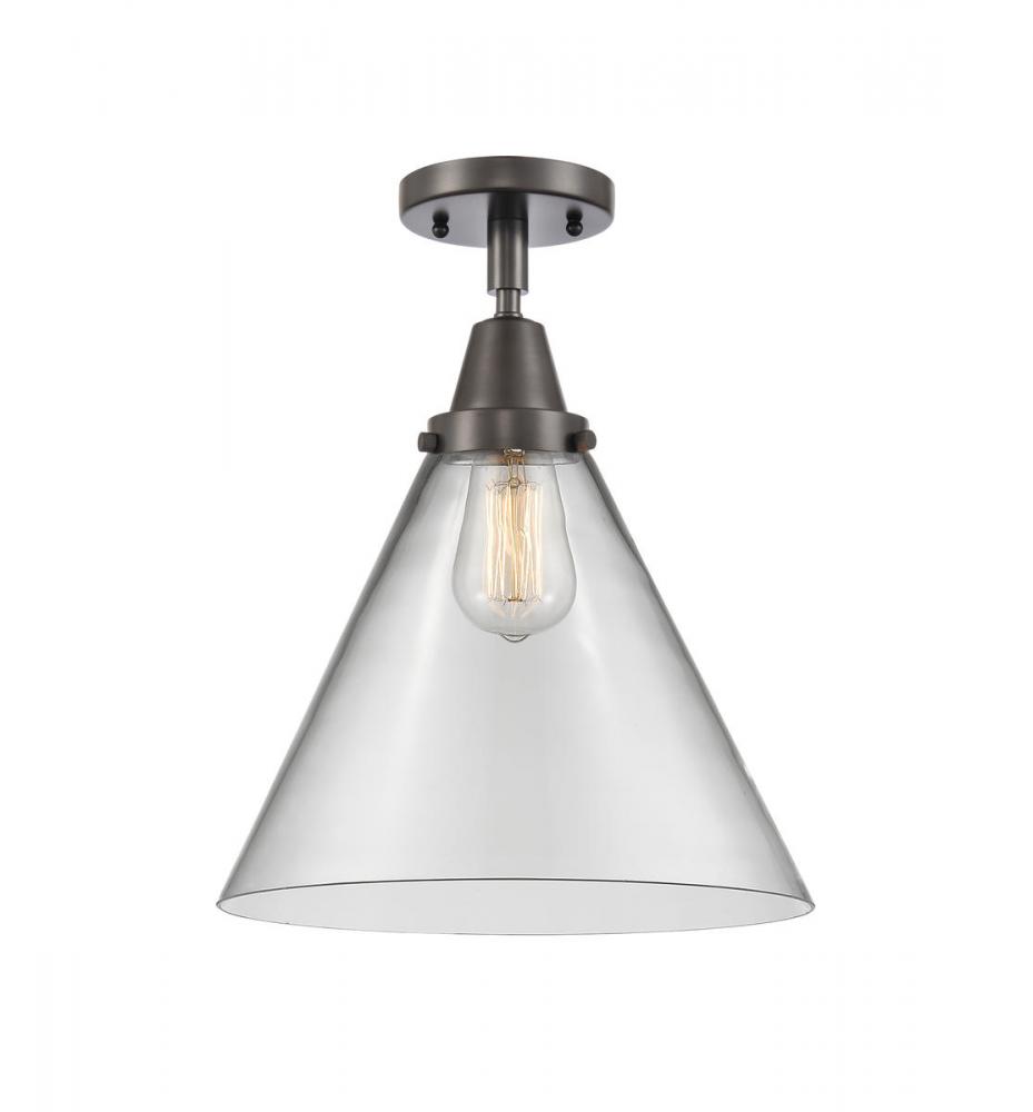 Cone - 1 Light - 12 inch - Oil Rubbed Bronze - Flush Mount