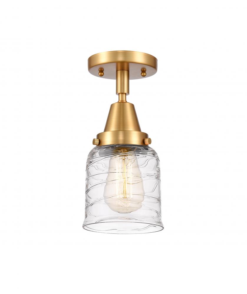 Bell - 1 Light - 5 inch - Satin Gold - Flush Mount