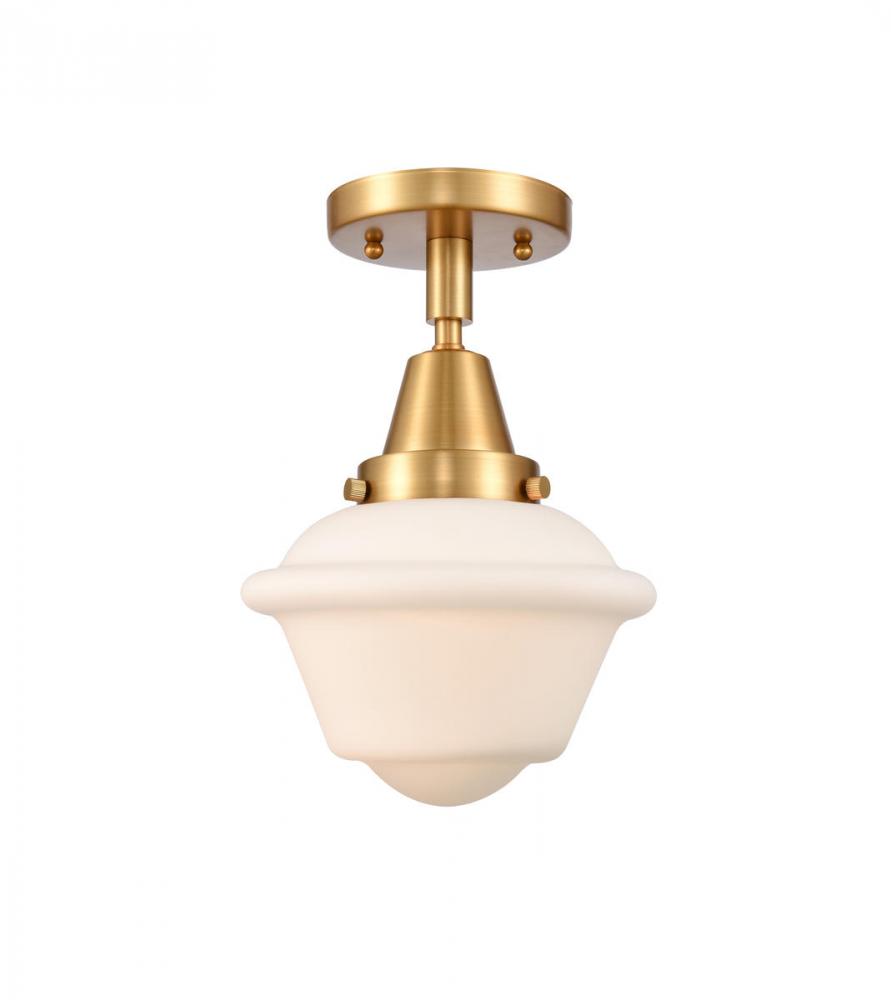 Oxford - 1 Light - 8 inch - Satin Gold - Flush Mount