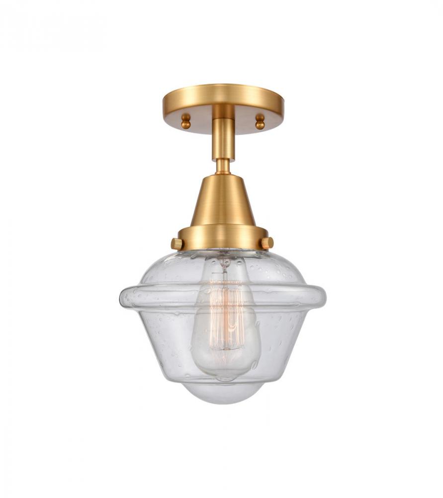 Oxford - 1 Light - 8 inch - Satin Gold - Flush Mount